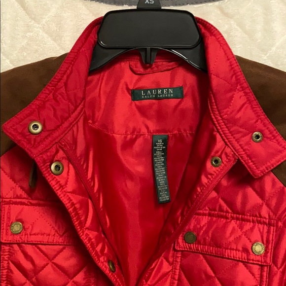 Lauren Ralph Lauren red equestrian quilted jacket - Picture 7 of 12